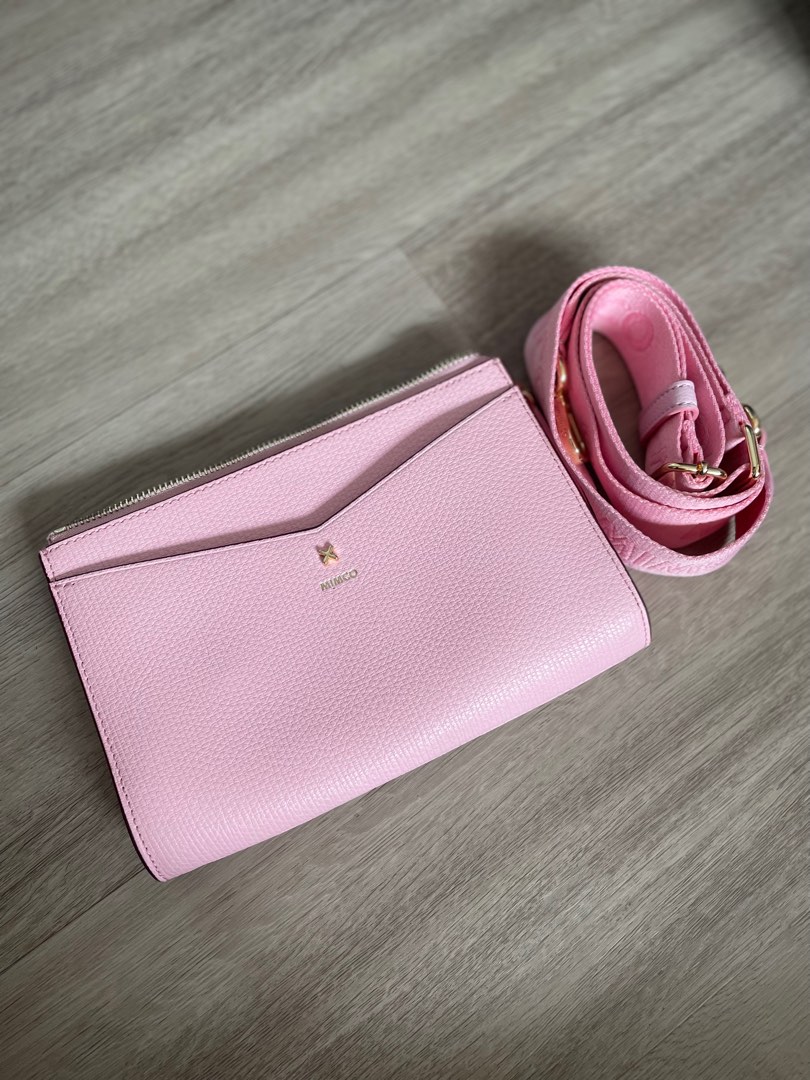 Mimco pink crossbody bag zink extra