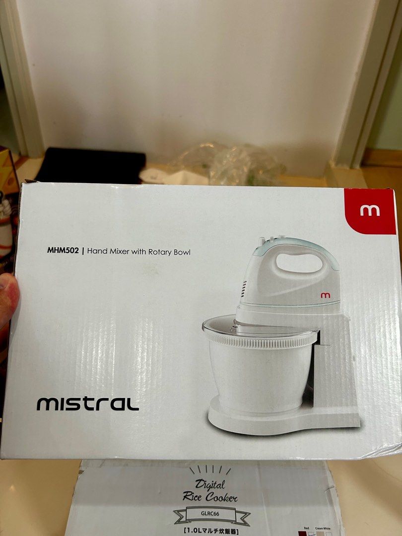 Mistral Hand Mixer with Rotary Bowl (MHM502), TV & Home Appliances