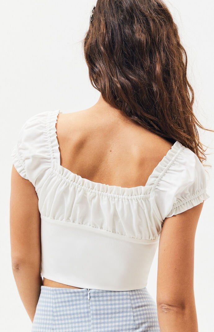 Lottie moss tie front bustier top store