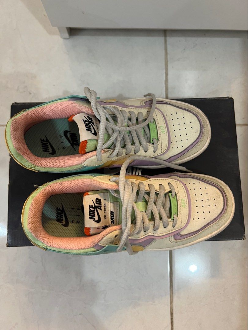 Nike Air Force Shadow Pale Ivory, Fesyen Wanita, Sepatu di Carousell