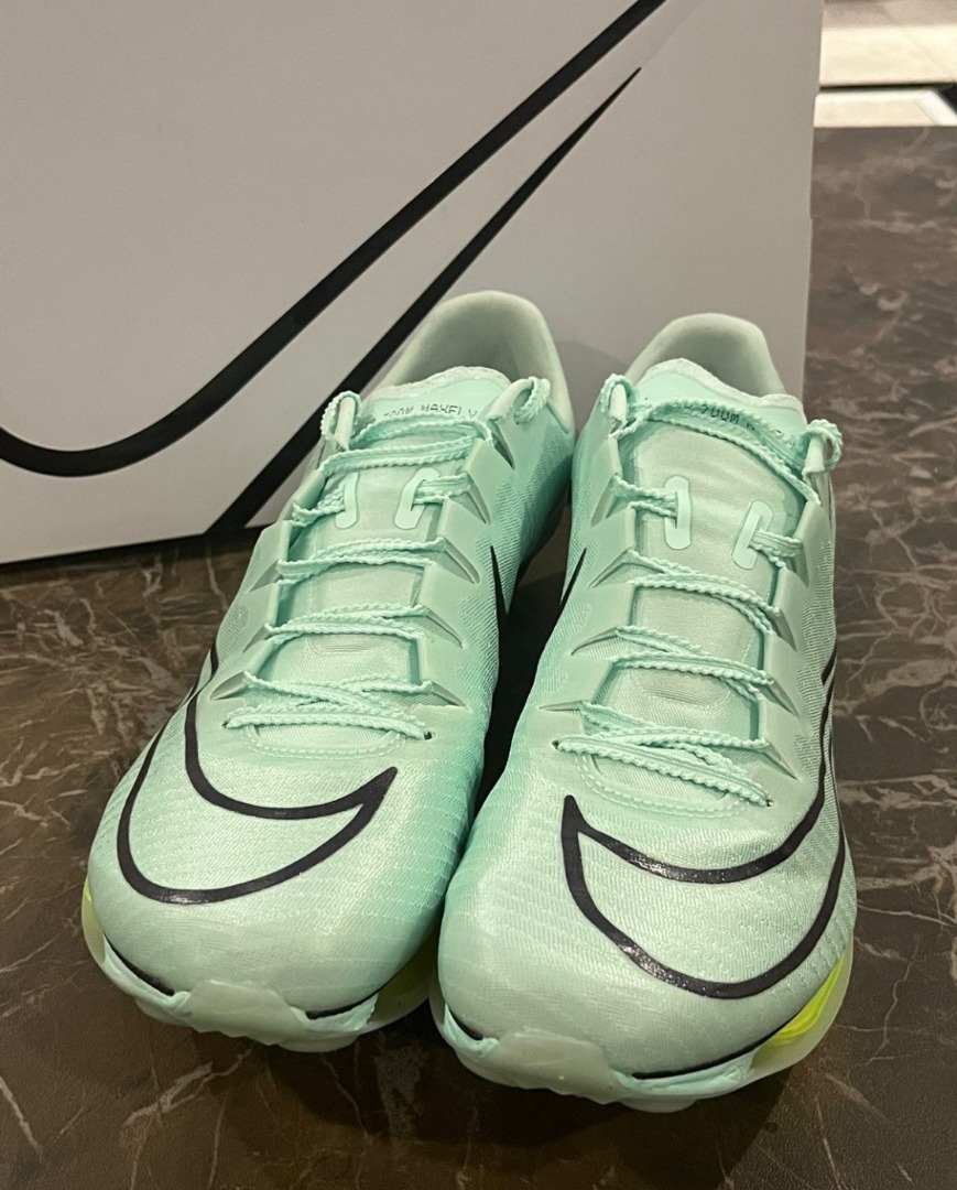 ✓原盒正貨Nike Air Zoom Maxfly 田徑低幫跑步鞋男女同款綠色, 男裝