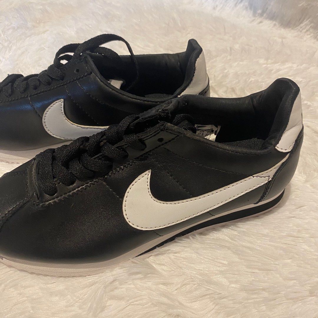 Black leather deals 'cortez shoes womens