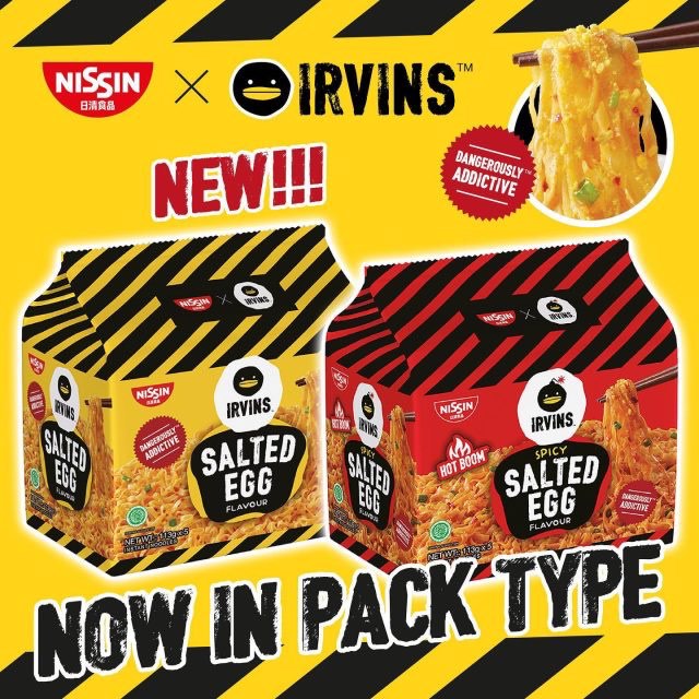 Nissin Irvins Salted Egg / Salted Egg Spicy / Mala Salted Egg Instant ...