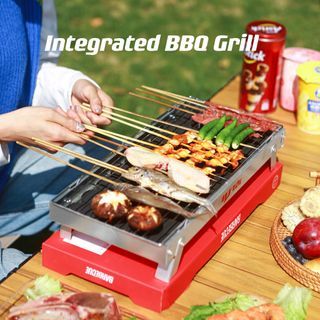 Nordic Disposable BBQ Grill Set for Indoor / Outdoor Barbeque Stove Grill Set Eco Friendly Picnic Camping
