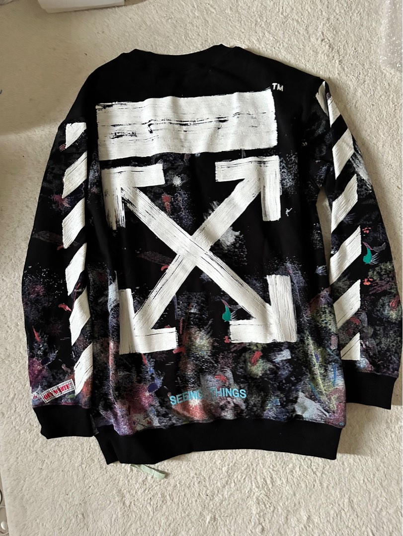 Off white sales galaxy brushed sweatshirt