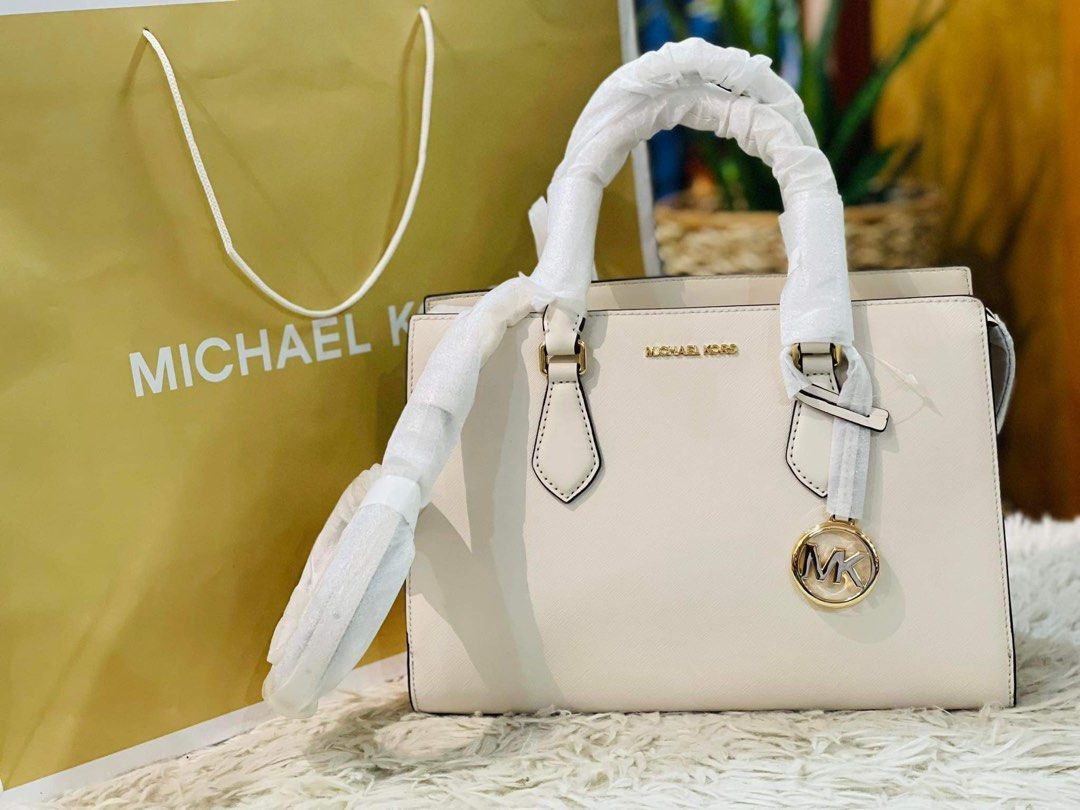 ORIGINAL MICHAEL KORS SHEILA SATCHEL LARGE LT CREAM