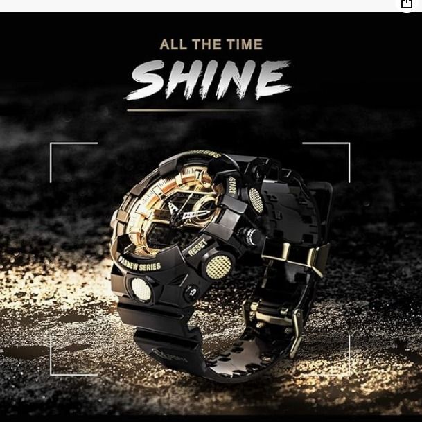Mens large discount face digital watches