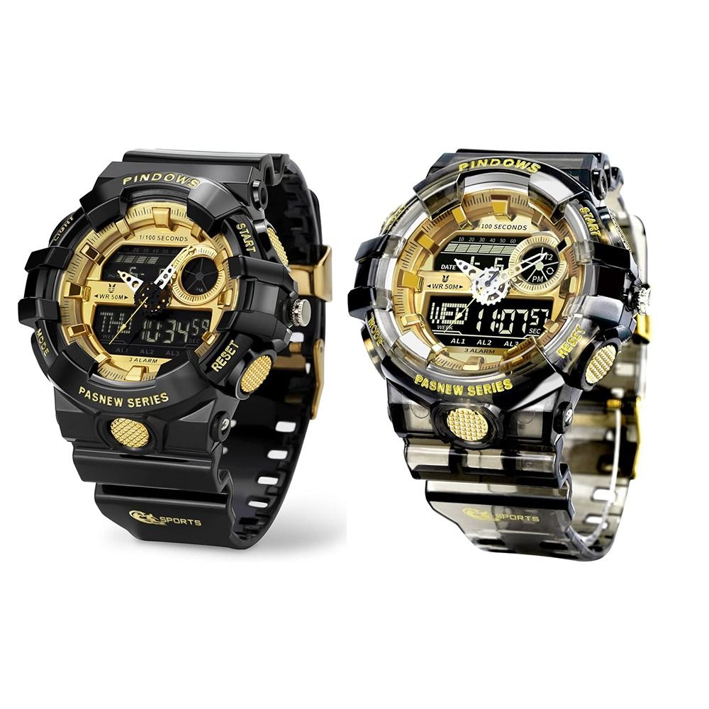 Men's Digital Sports Watch Waterproof Military Stopwatch Countdown Auto  Date Alarm