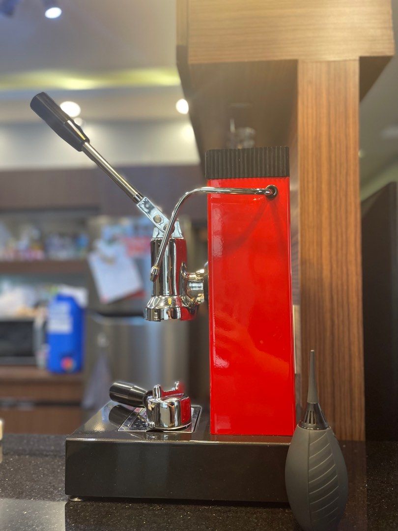 Ponte Vecchio Export Spring Lever , Espresso Machine , Ferrari Red, TV