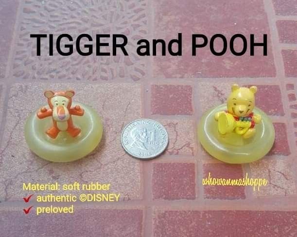 POOH & TIGGER x Salbabida Minis (Category: Character Goods) located in Mabalacat. Submitted by whowannashoppe (Listing ID 1267699120, Image 1). Description: POOH & TIGGER x Salbabida 🏷 P100.00 (set of 2) Material: soft rubber ✔ authentic ©Disney ✔ with hologram sticker mark.