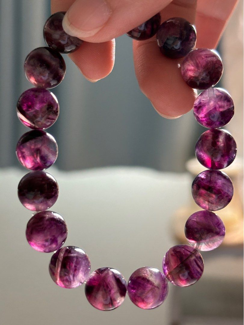 Purple fluorite new arrivals bracelet