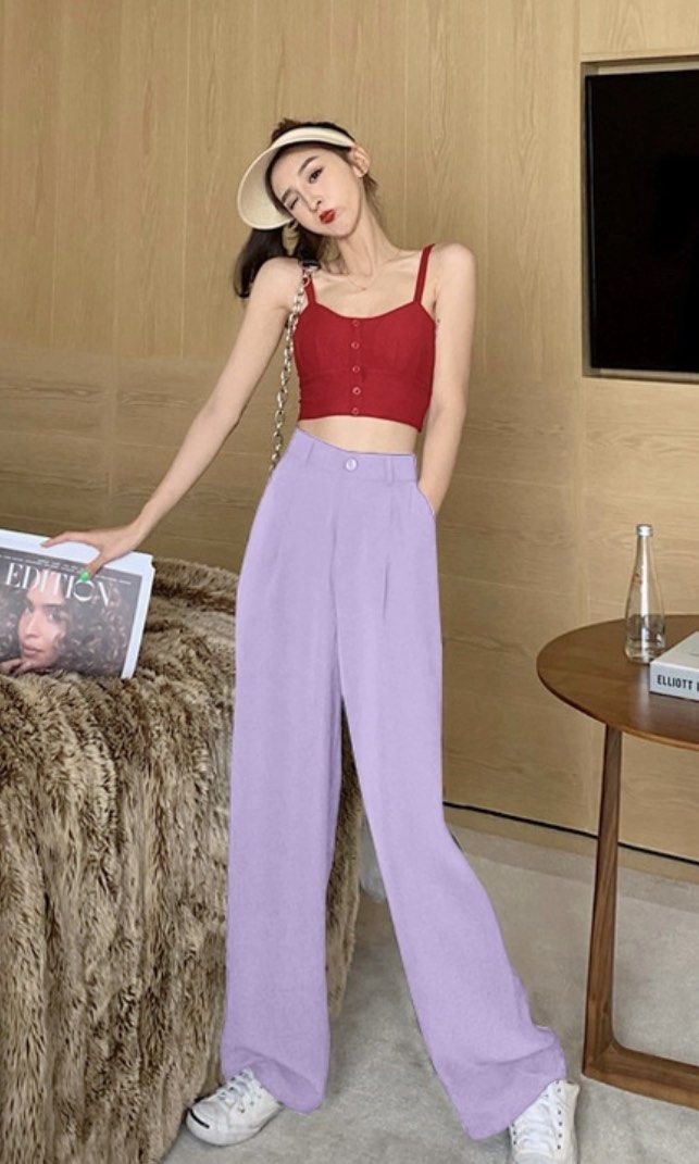 Purple hot sale pants womens