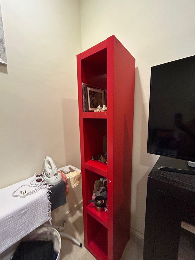 Red IKEA shelving unit, Furniture & Home Living, Furniture, Shelves