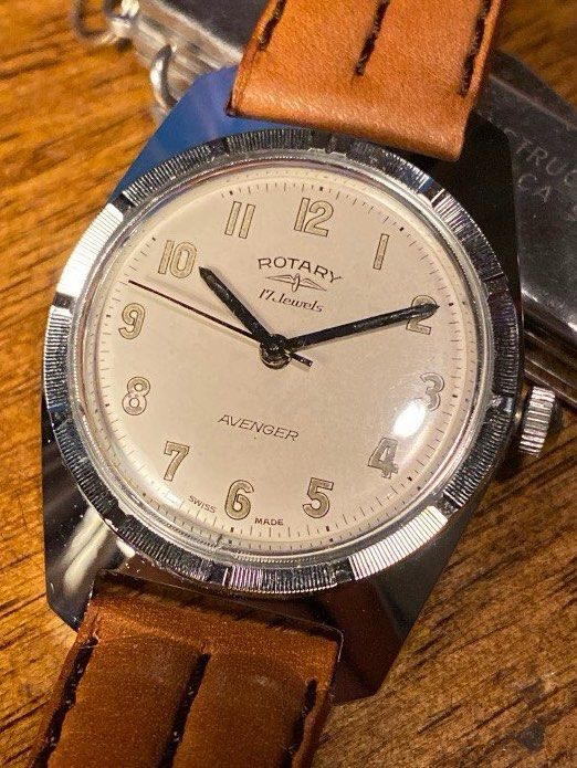 Rotary Swiss vintage fluted watch jam lama Men s Fashion Watches