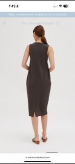 [S] Our second nature Grey Cacoon Jersey Dress