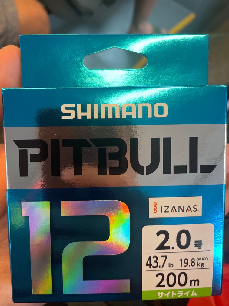 Fil Pêche Shimano Pitbull PE 12 Brins 150m 2.0/43.7lb Lime Fluo - Neuf