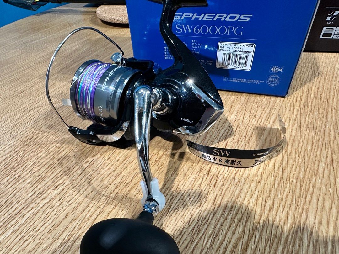 Shimano SPHEROS SW 6000 PG, 運動產品, 釣魚- Carousell