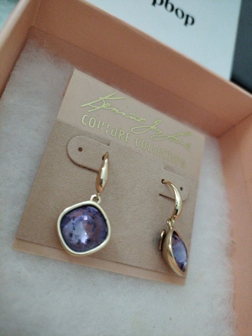 Purple cheap gem earrings