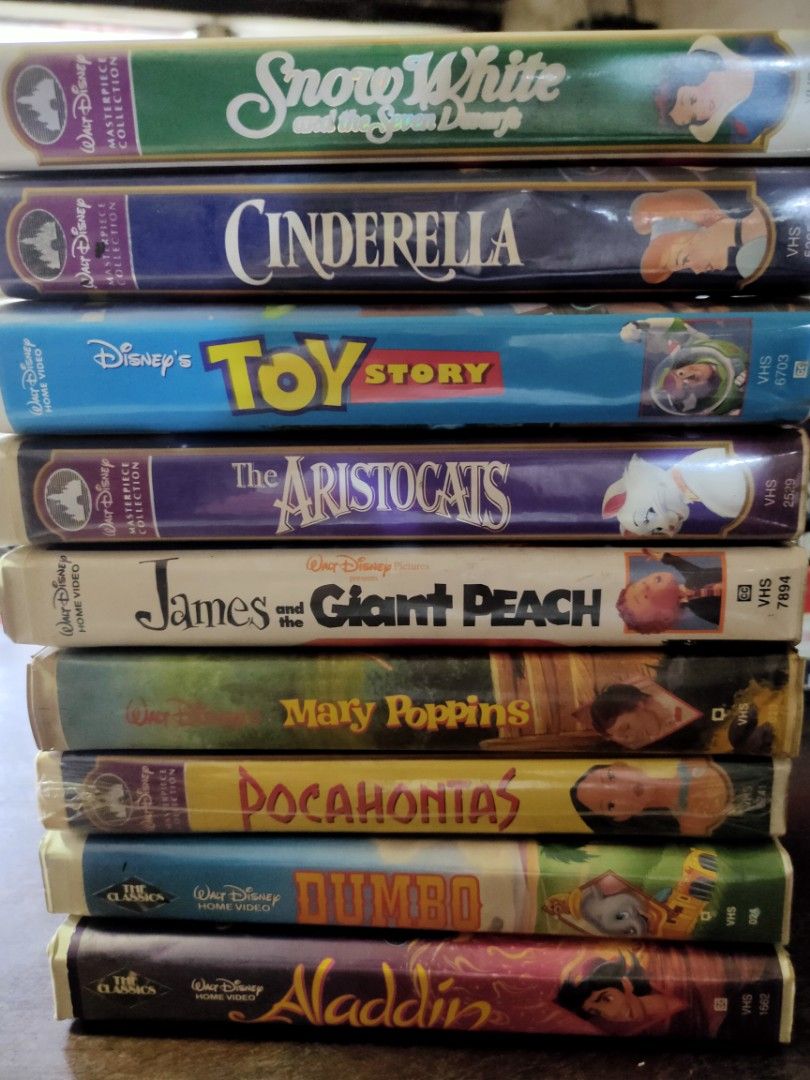 SNOW WHITE AND THE SEVEN DWARFS Walt Disney VHS Lot, Hobbies & Toys ...