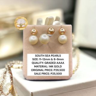 South Sea Pearls Double Earrings & Ring