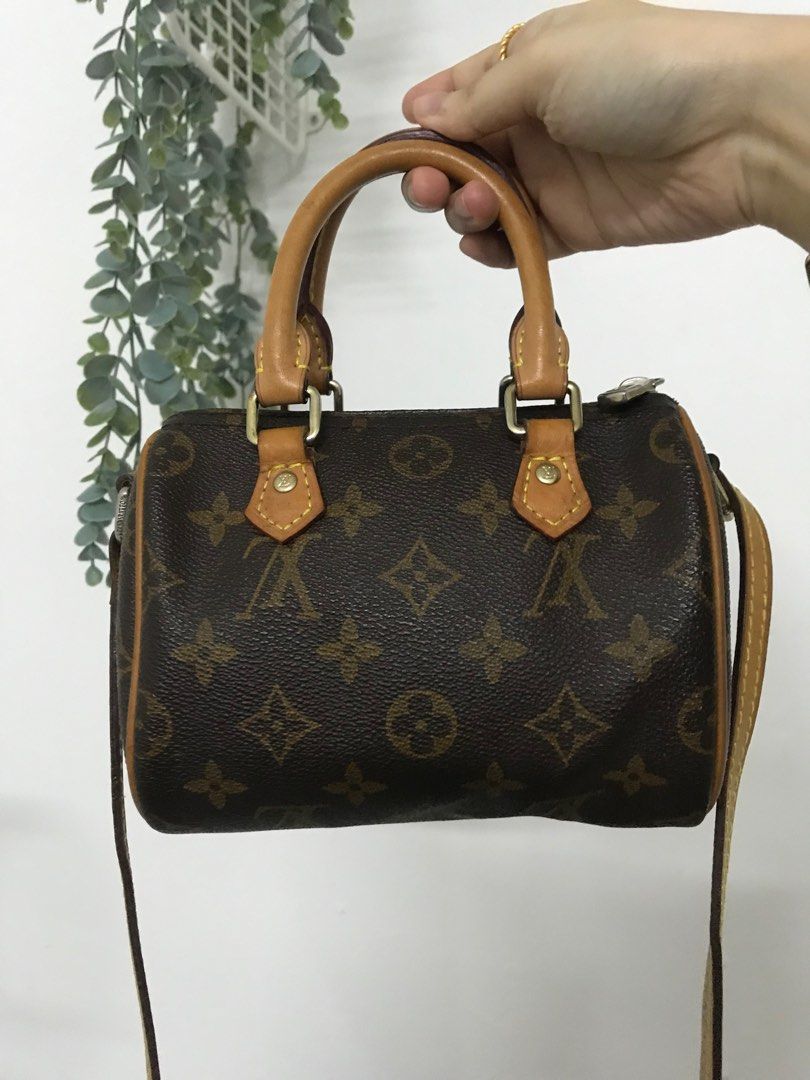 Speedy Nano Lv Patina Leather