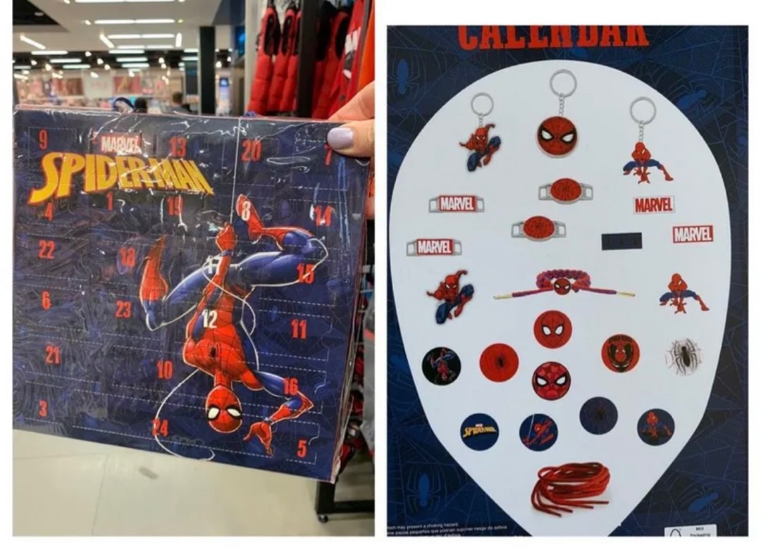 SpiderMan Advent Calendar 遊戲月曆, 興趣及遊戲, 玩具 & 遊戲類 Carousell