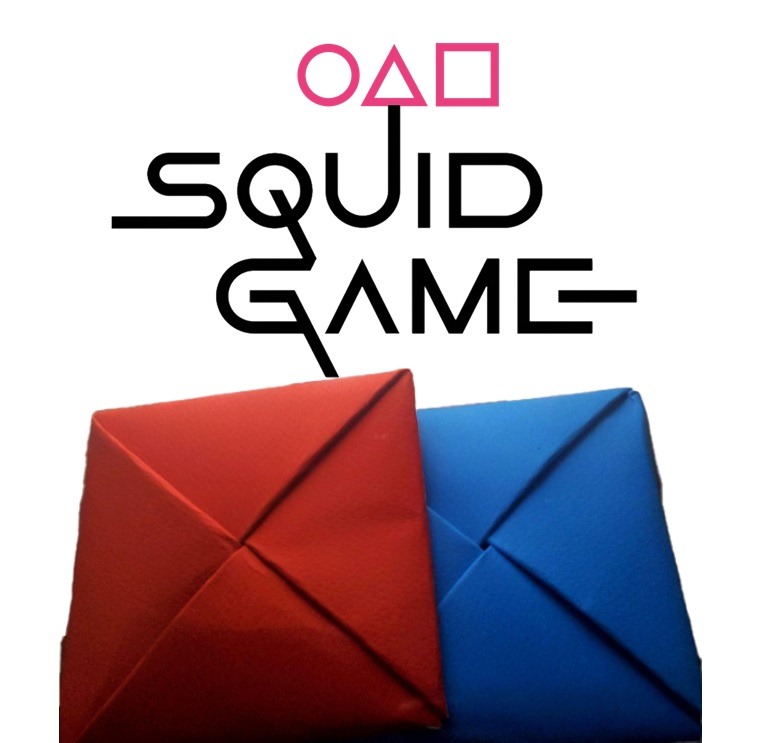 Squid Game Ddakji - Korean Paper Origami Folding - Handcrafted, Hobbies