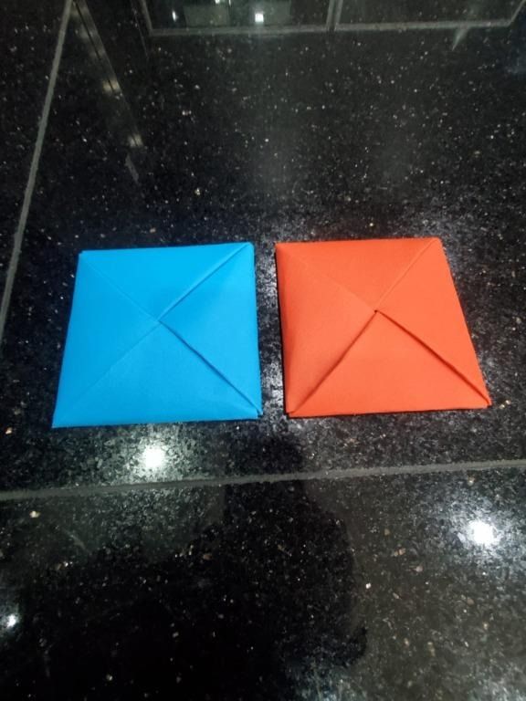 Squid Game Ddakji - Korean Paper Origami Folding - Handcrafted, Hobbies