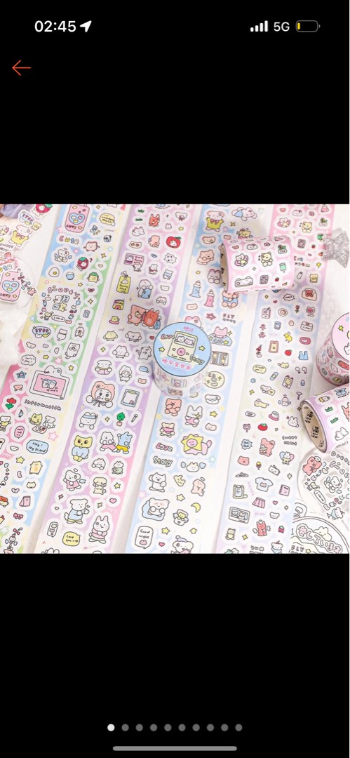Sticker sheets korean sticker roll cute for kpop toploader pc deco and ...