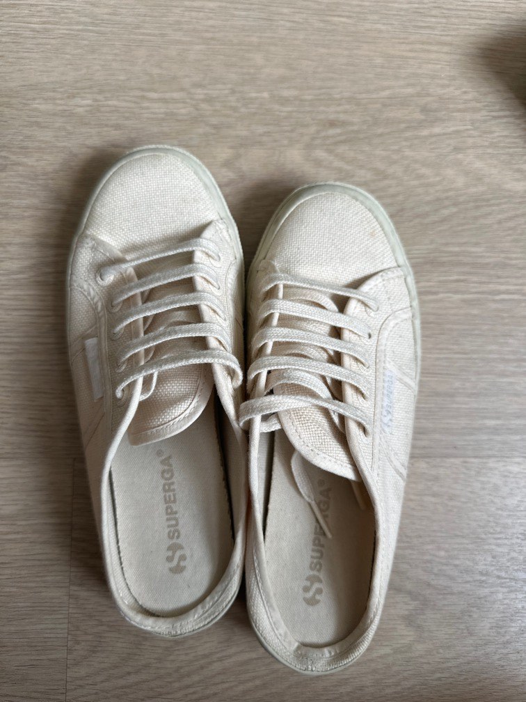 superga mules white