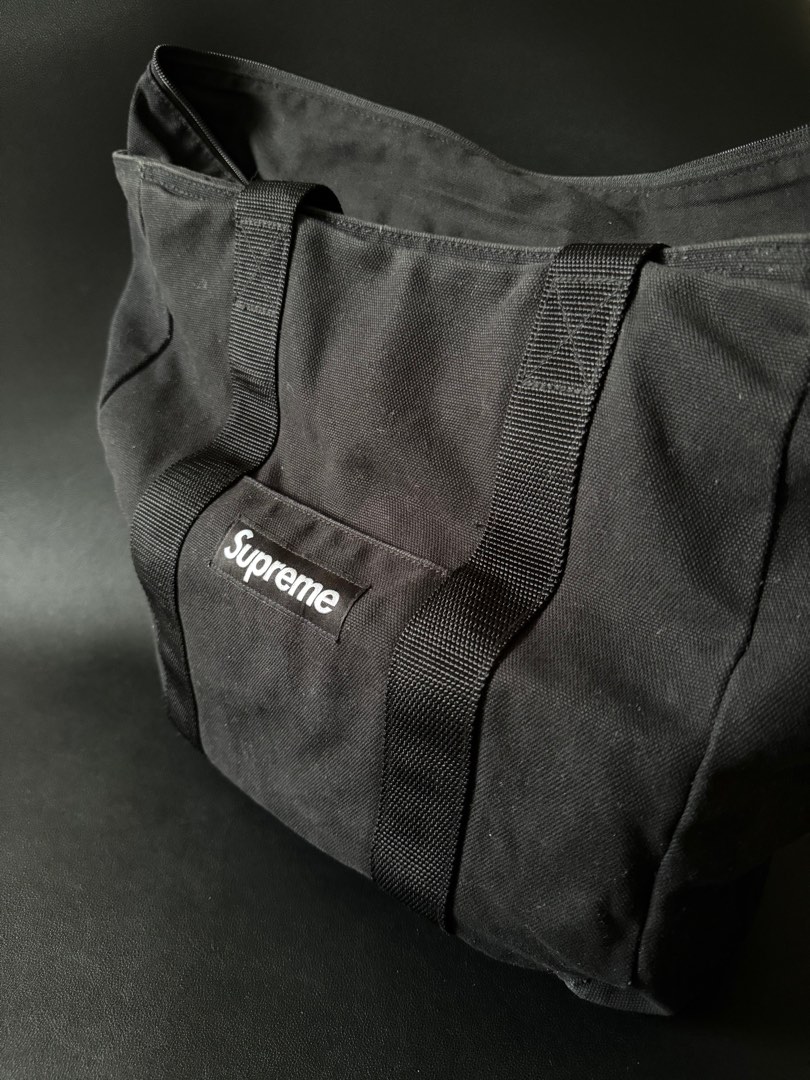 Supreme FW20 Canvas Tote Bag Black, Men's Fashion, Bags, Sling Bags on