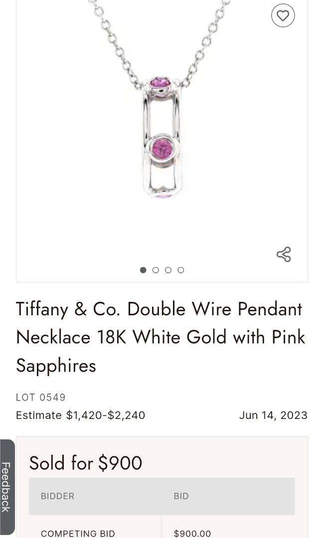 Tiffany & Co. Color by the Yard Pink Sapphire Pendant Necklace