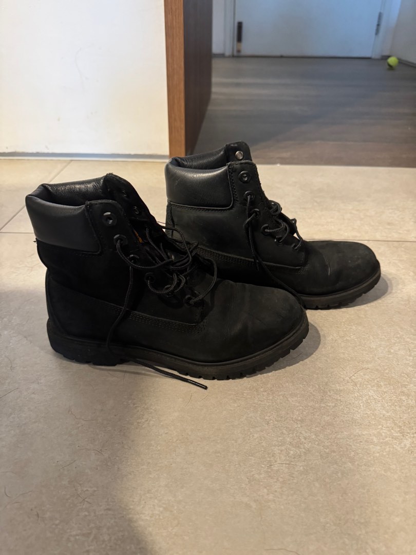 ladies black timberland boots size 6