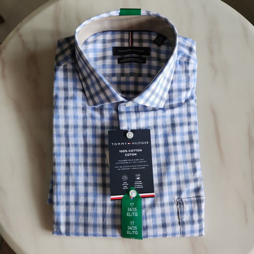 Tommy hilfiger men's dress shirts best sale
