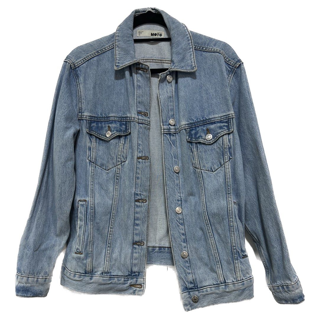 Topshop longline denim jacket on sale