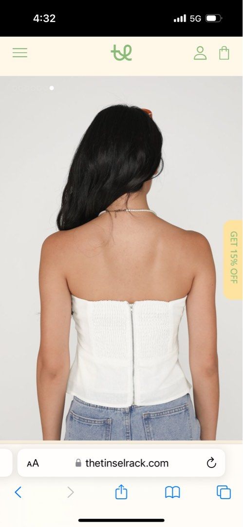 Narin Linen Tube Top (White)