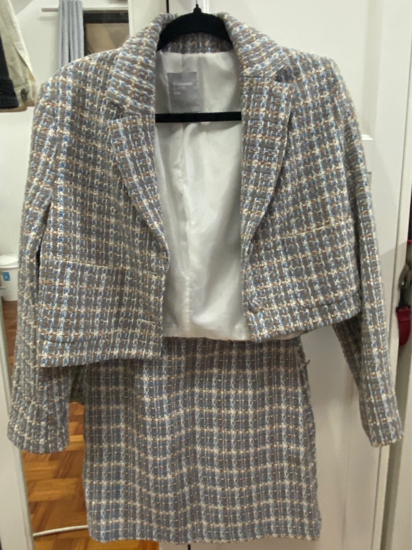 Tweed Mini Skirt and Jacket Set
