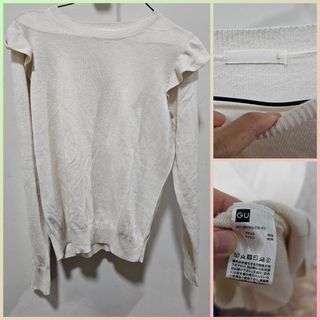 Uniqlo X GU atasan rajut ruffle knit