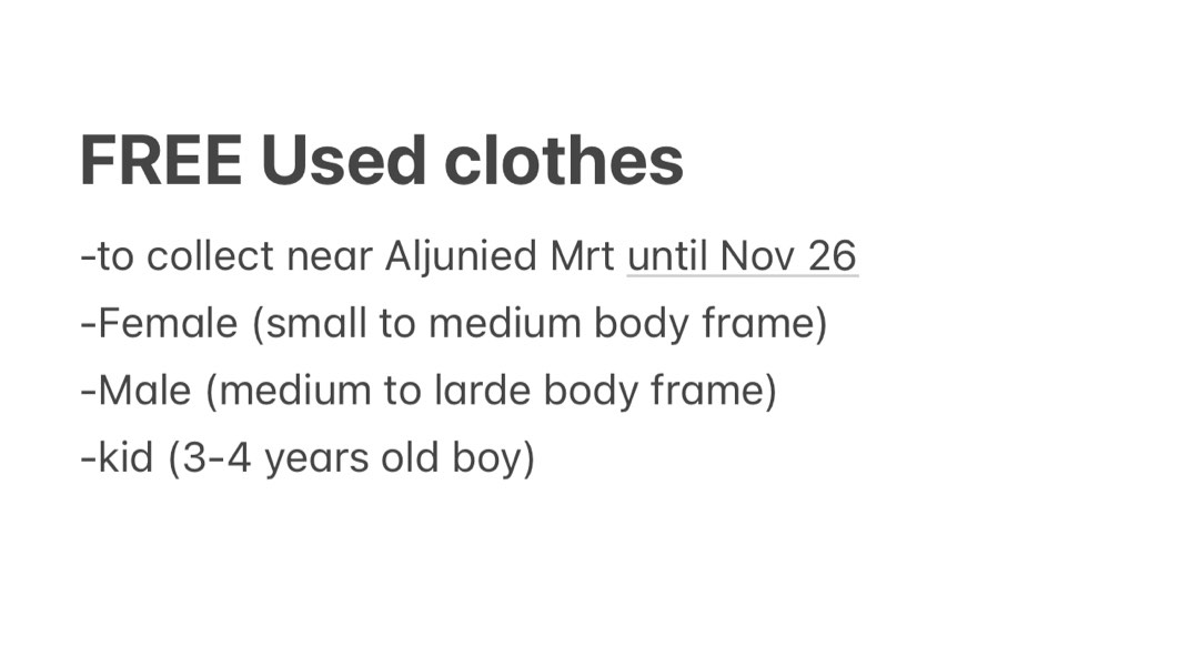 Used clothes, Announcements on Carousell