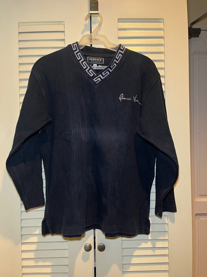 Versace v neck sweater new arrivals