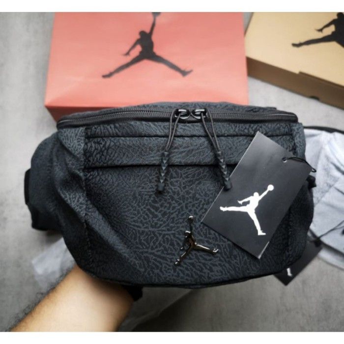 Waist bag Air jordan Burst Crack Fullset Fesyen Pria Tas Dompet Tas Selempang di Carousell