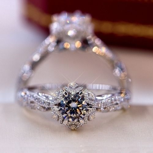 White sapphire white gold wedding 2025 sets