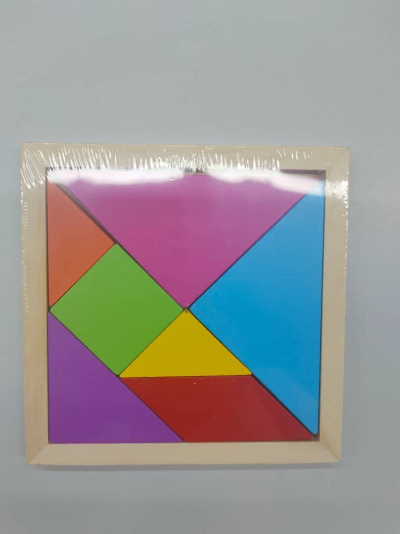 [TOY] Wooden Tangram Puzzle 7 Pieces, Hobbies & Toys, Toys & Games on Carousell