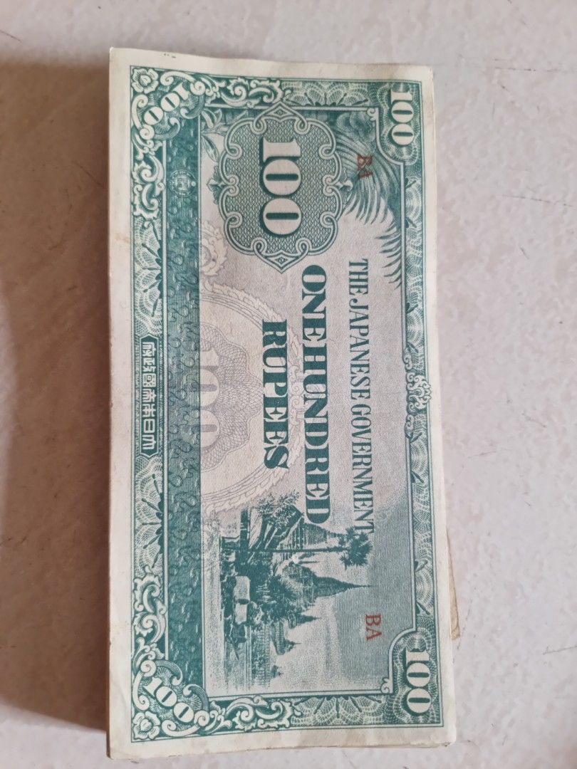 World War 2 Japanese 100 Rupees note, Hobbies & Toys, Memorabilia ...