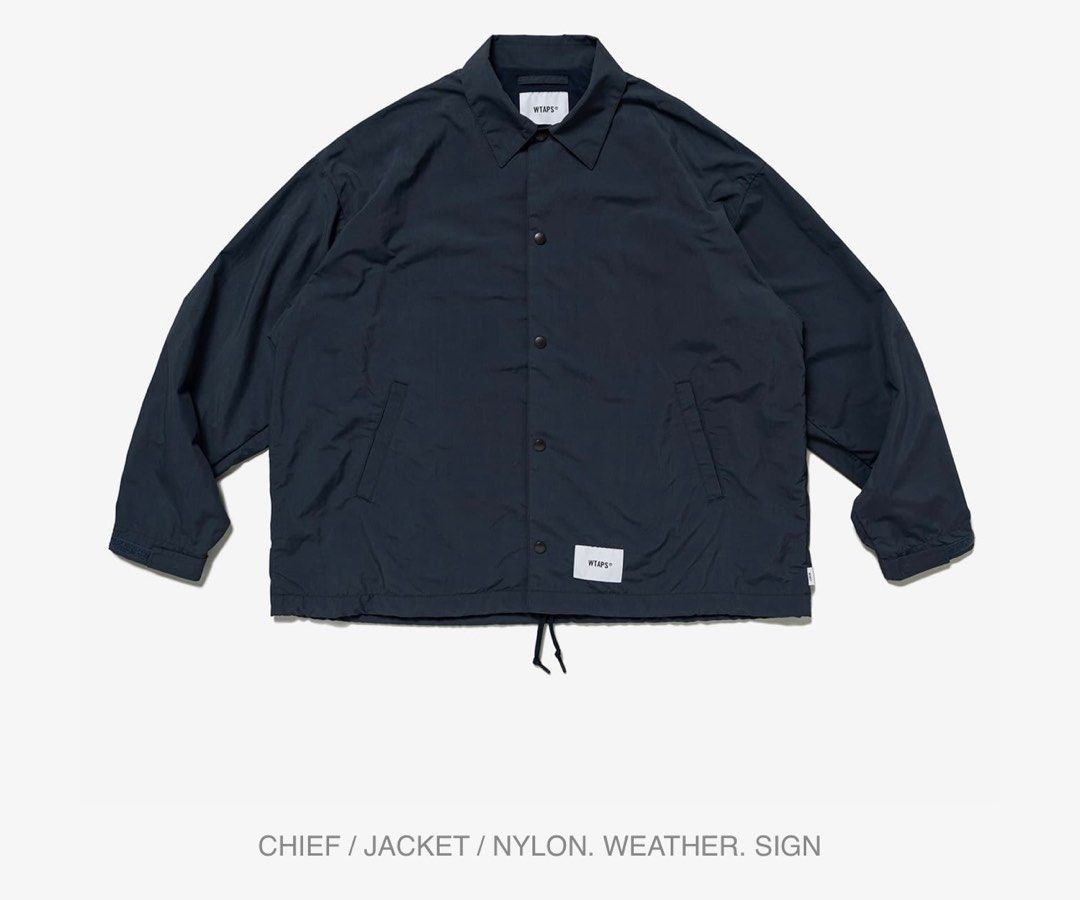 Wtaps chief jacket 23 AW Nylon size 4 navy, 男裝, 外套及戶外衣服