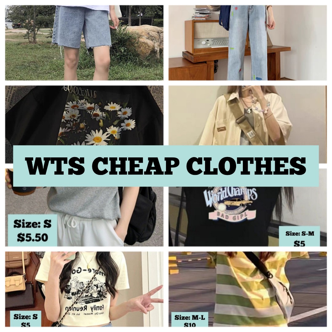 WTS] Cheap women woman fashion clothes shirt blouse collar jeans jorts  shorts crop top Outerwear uzzlang Korean American style teen teenagers vest  graphic tee, Women's Fashion, Tops, Shirts on Carousell