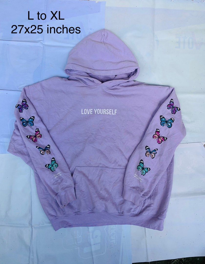 Yours Truly Love Yourself Hoodie Size XL 27Lx25W Men s Fashion Tops Sets Hoodies on Carousell
