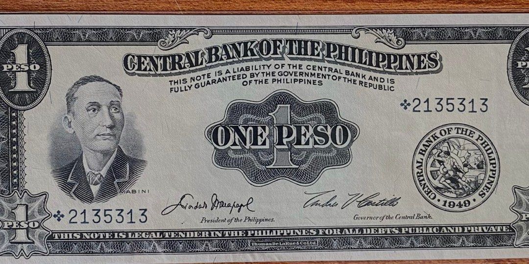 1949 Philippine Peso Starnotes Hobbies Toys Memorabilia