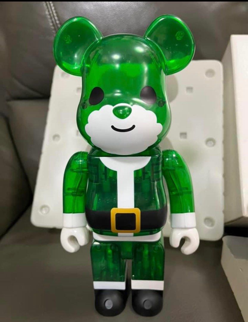 MEDICOMTOY BE@RBRICK BE@R SANTA Merry Green Christmas 400% BE