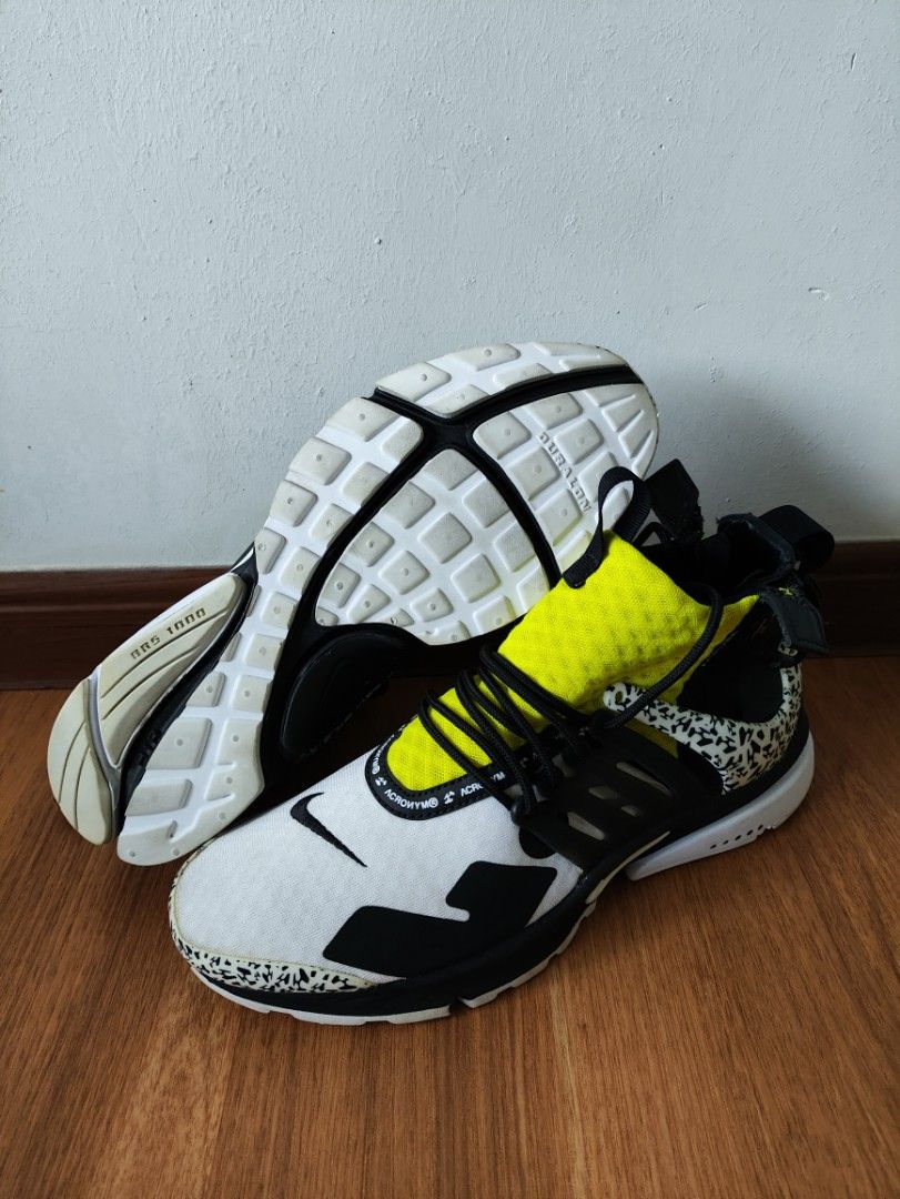 Air presto mid deals / acronym white/black-dynamic yellow
